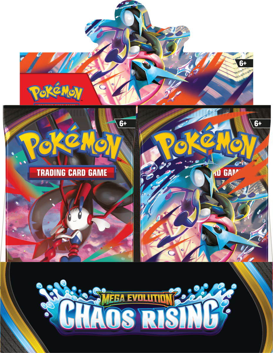 Pokémon TCG: Mega Evolution—Chaos Rising Booster Box Factory Sealed Case (6 Booster Boxes)