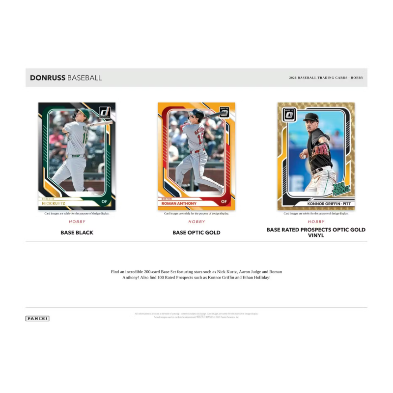 2026 Panini Donruss Baseball Hobby 12 Box Case
